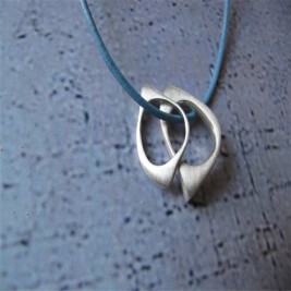 U And Me2 Infinity Silver Pendants On Leather