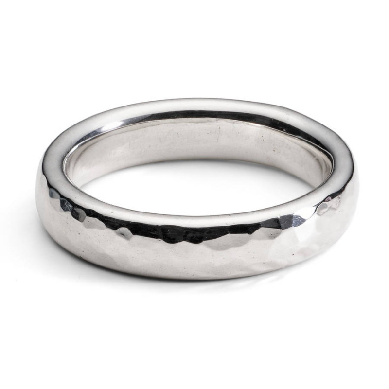 Unisex Hammered Sterling Silver Ring Unisex hammered sterling silver ring