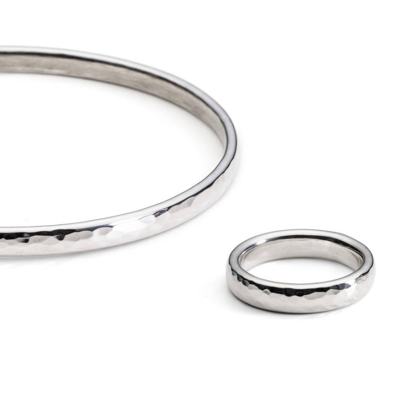 Unisex Hammered Sterling Silver Ring Unisex hammered sterling silver ring