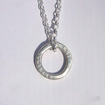 Unisex Silver Halo Necklace Unisex Silver Halo Necklace