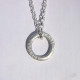 Unisex Silver Halo Necklace