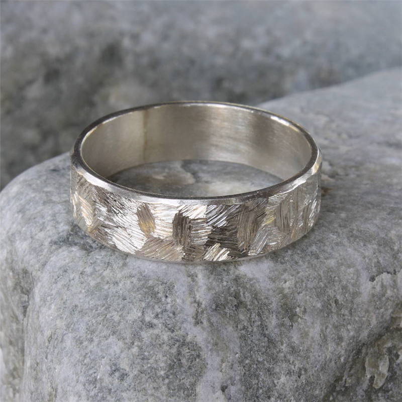 Handmade Unisex Textured Band Ring Handmade textured unisex band ring