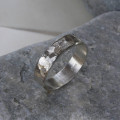 Textured Band Ring Detail Handmade textured unisex band ring detail