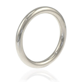 Mens Wedding Ring In 18ct White Gold