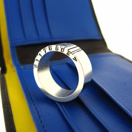 Wide Silver Barcode Ring