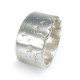 Wide Silver Concrete Ring