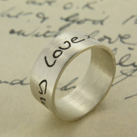 Your Own Handwriting Personalised Ring