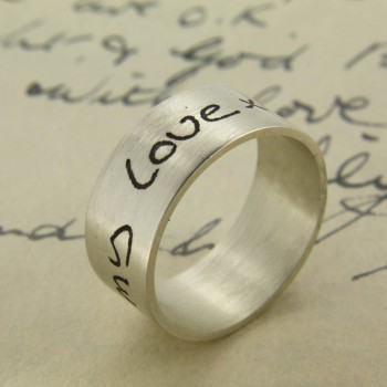 Your Own Handwriting Personalised Ring