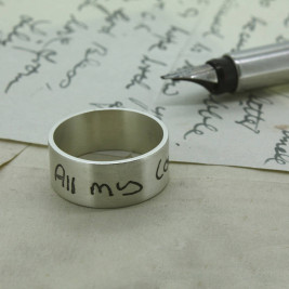 Your Own Handwriting Personalised Ring