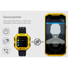 MFOX AWATCH IP68 Smart Watch (Yellow)